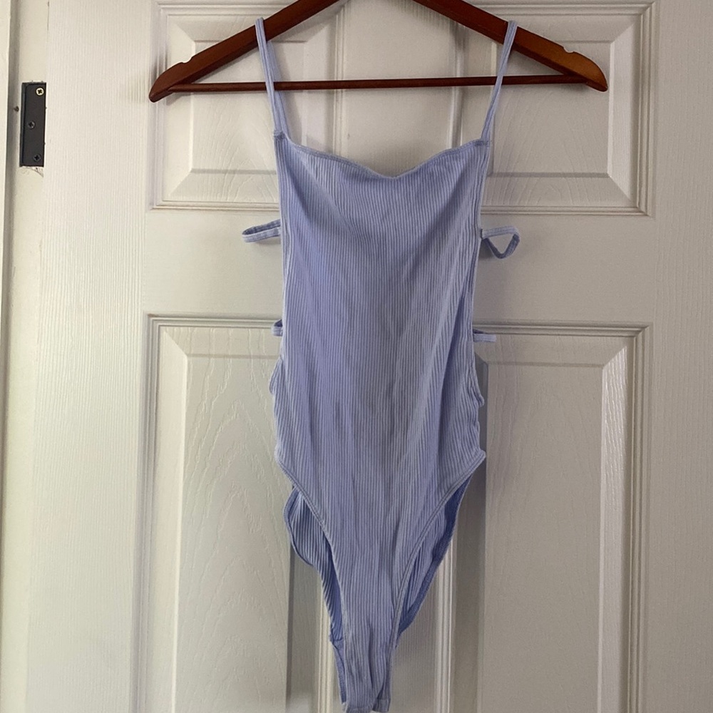 Out From Under - Size Small - Periwinkle - Caged Back Bodysuit